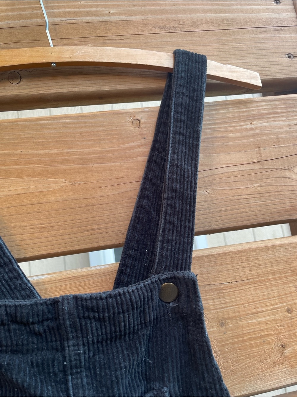 Ardene Black Corduroy Pinafore Romper size small - Picture 5 of 9